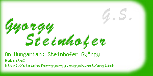 gyorgy steinhofer business card